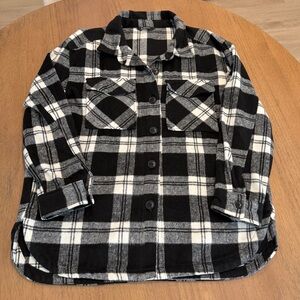 Members mark - Black and white plaid shacket